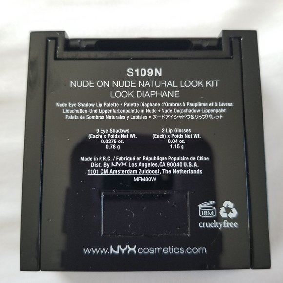 NIB NYX Nude on Nude Natural Look Kit S109N Diaphane 9 Eye shadow & 2 Li… - Picture 7 of 7